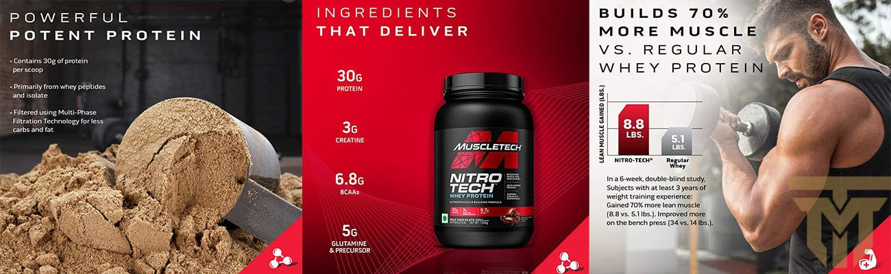 MuscleTech Nitro-Tech Whey Protein 4 lbs