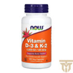 ویتامین D-3 & K-2 نووNOW Foods Vitamin D-3 & K-2