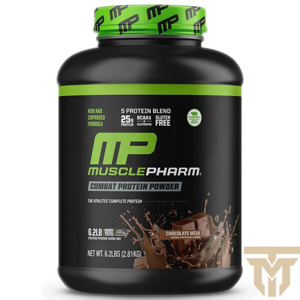 پروتئین ترکیبی کامبت ماسل فارم 6.2 پوندیMusclePharm Combat Protein Powder, 5 Protein Blend 6.2 Pounds
